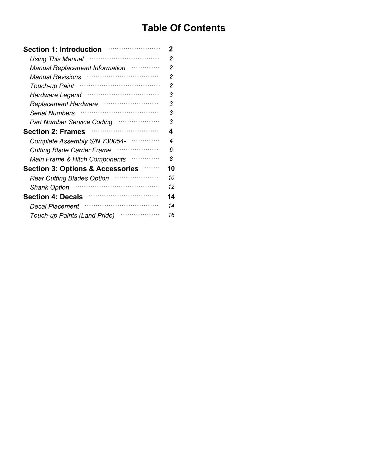 LAND PRIDE GS25 Series Grading Scrapers Parts Manual 2026 - WIRE BOUND - COVERS
