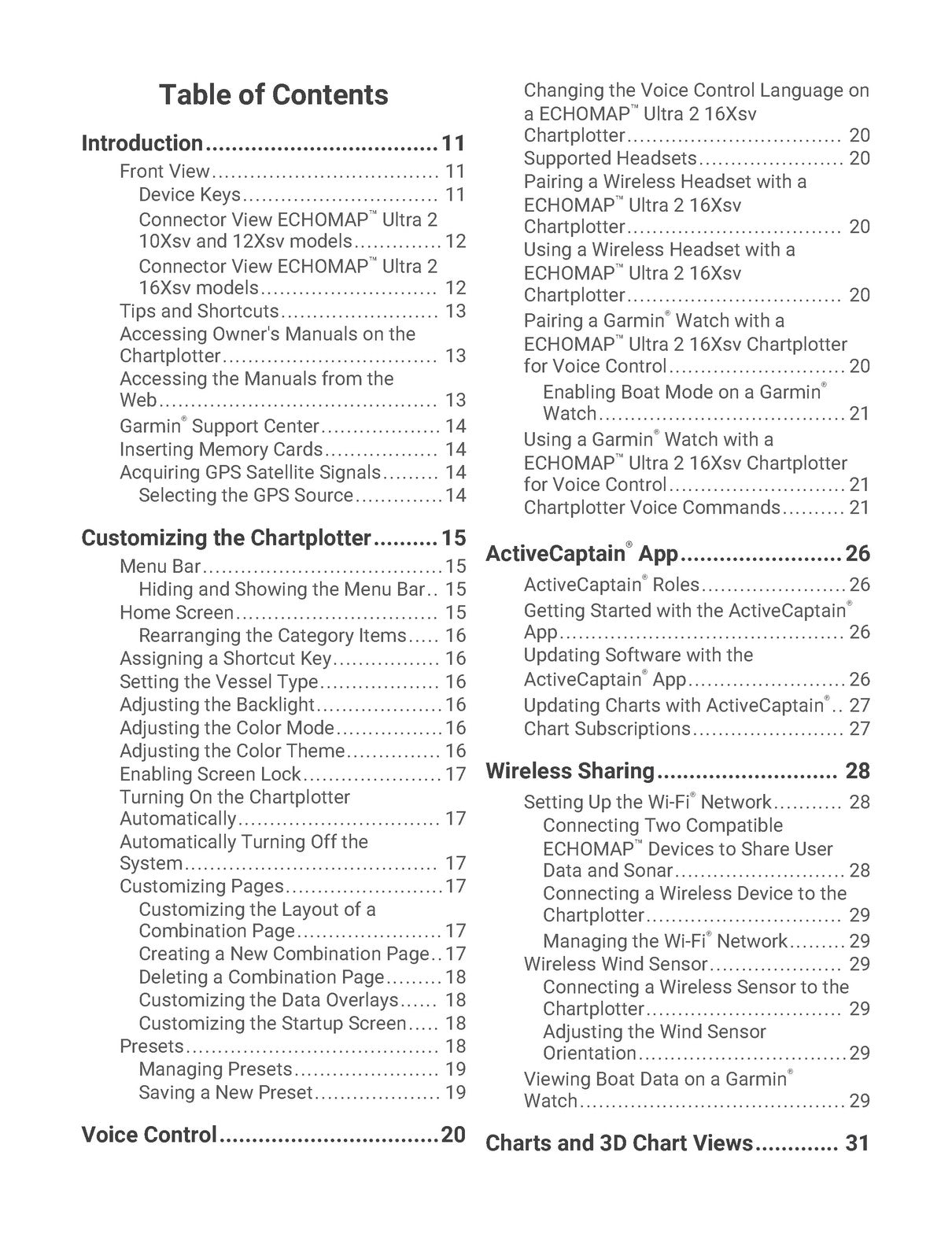 GARMIN ECHOMAP Ultra 2 100 120 160 Series Owners Manual - WIRE BOUND - COVERS