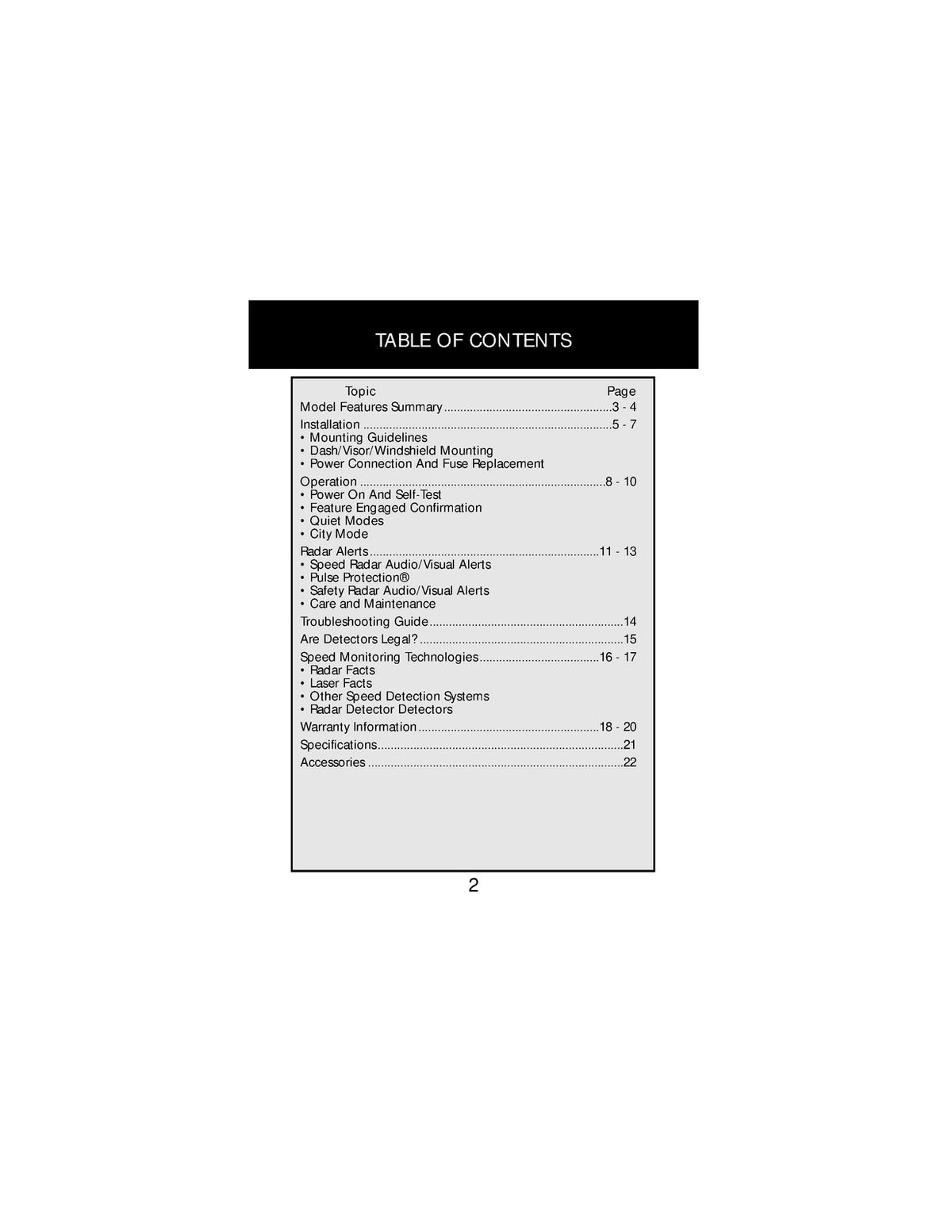 WHISTLER 1605 Radar Detector Owners Manual - STEEL WIRE BOUND - TOUGH COVERS