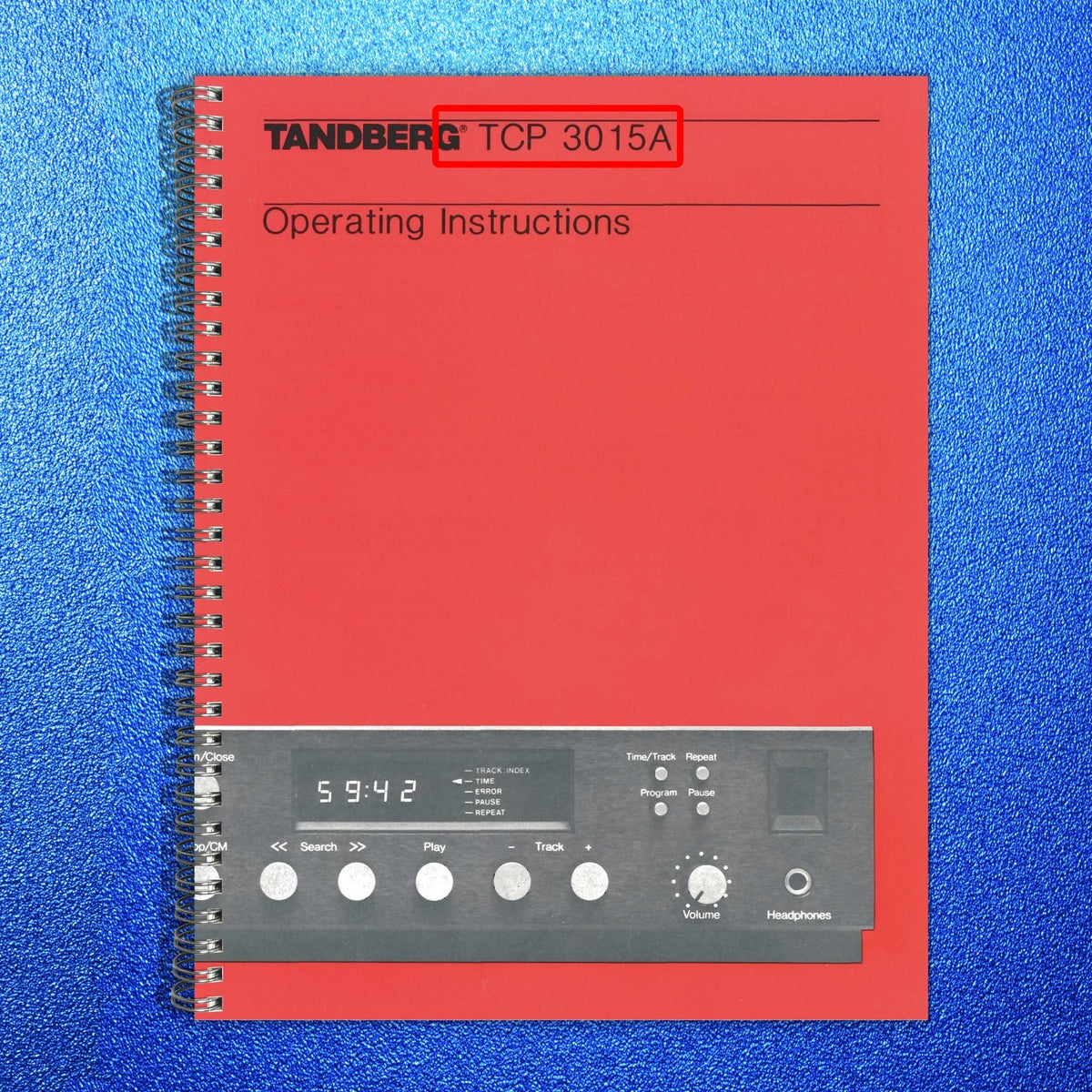TANDBERG TCP 3015A Operators & Service Manual BUNDLE - WIRE BOUND - TOUGH COVERS
