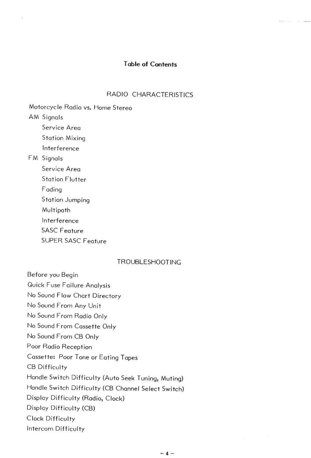 KAWASAKI Voyager Audio Systems Troubleshooting Manual 2 - WIRE BOUND - COVERS