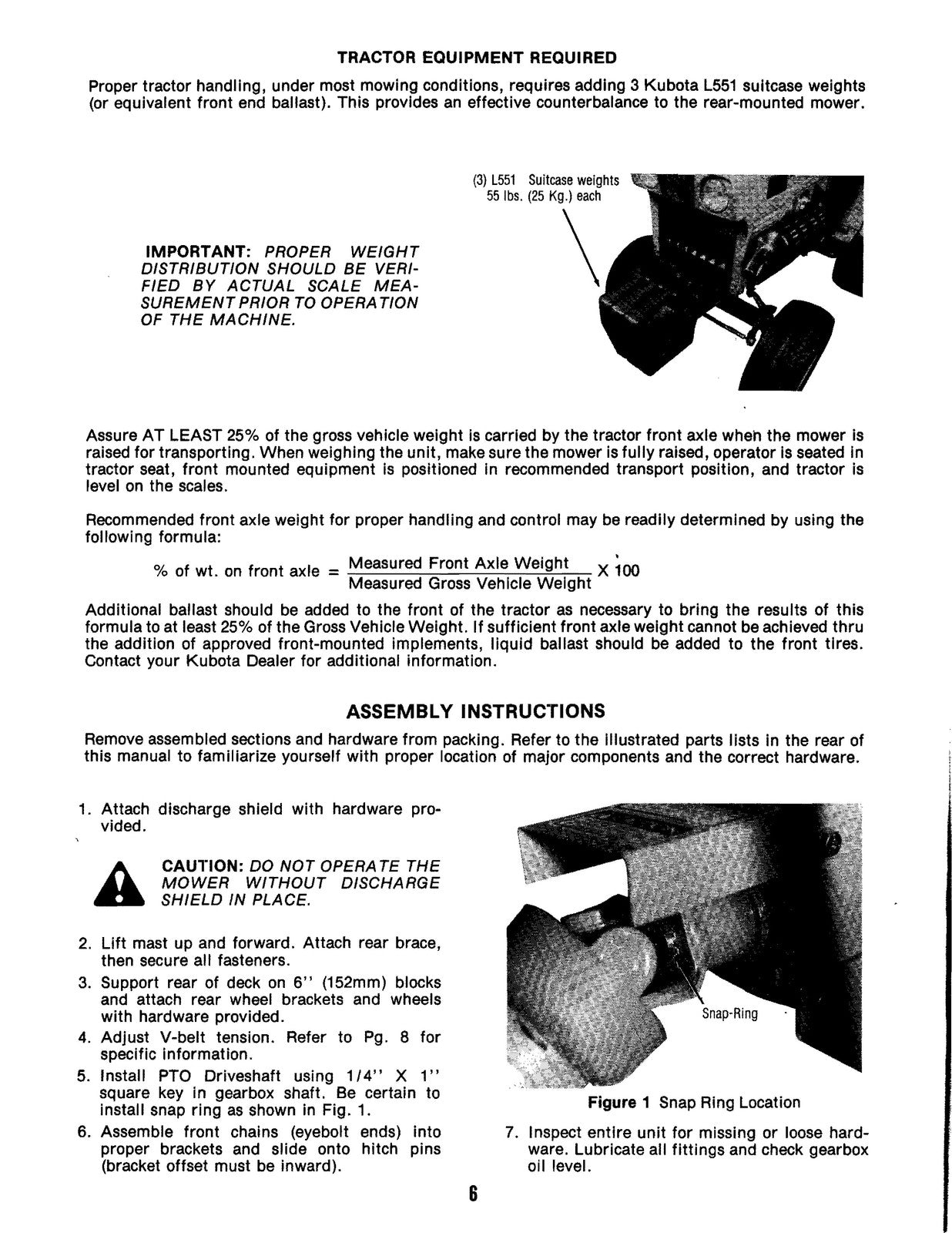 KUBOTA  More Rear-Mount Mower Parts And Manual For B6100 B7100 Tractors - BOUND
