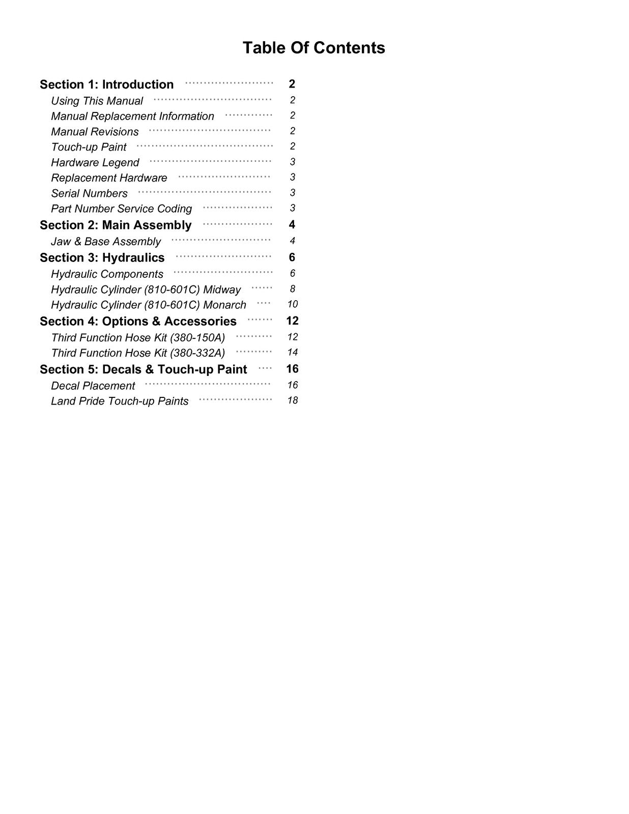 LAND PRIDE CB10 Series Combination Bucket Parts Manual 2024 - WIRE BOUND