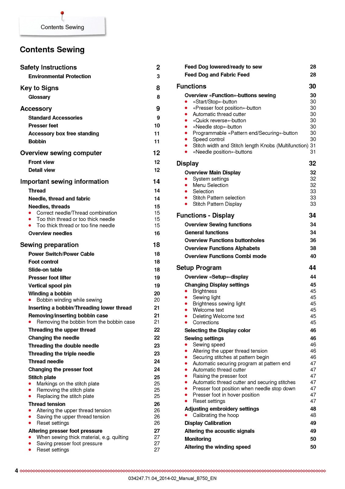 Bernina 750 QE Quilters Edition User Manual - STEEL WIRE BOUND - TOUGH COVERS