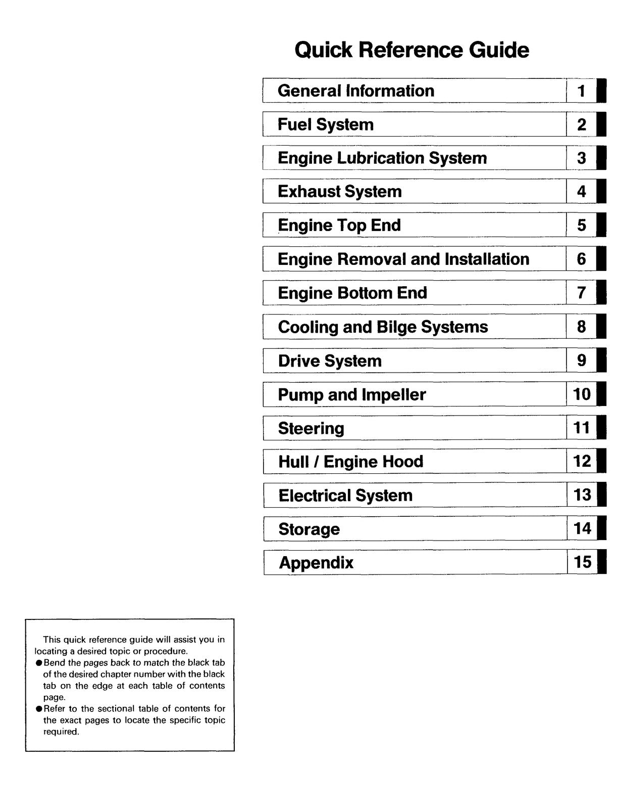 KAWASAKI Jet Ski XiR Watercraft Service Manual - STEEL WIRE BOUND - TOUGH COVERS