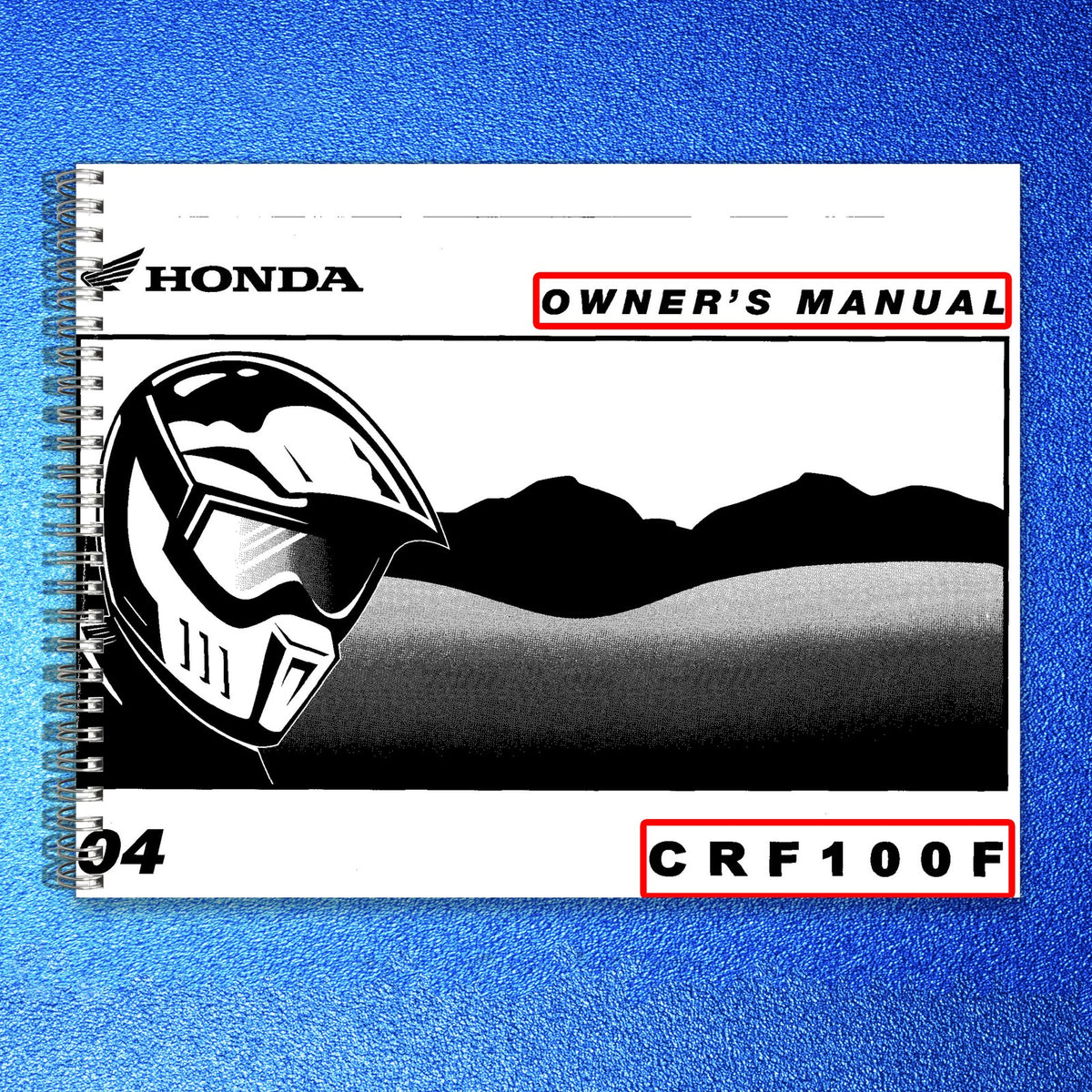 HONDA CRF80F CRF100F Operators & Service Manual BUNDLE - WIRE BOUND - COVERS