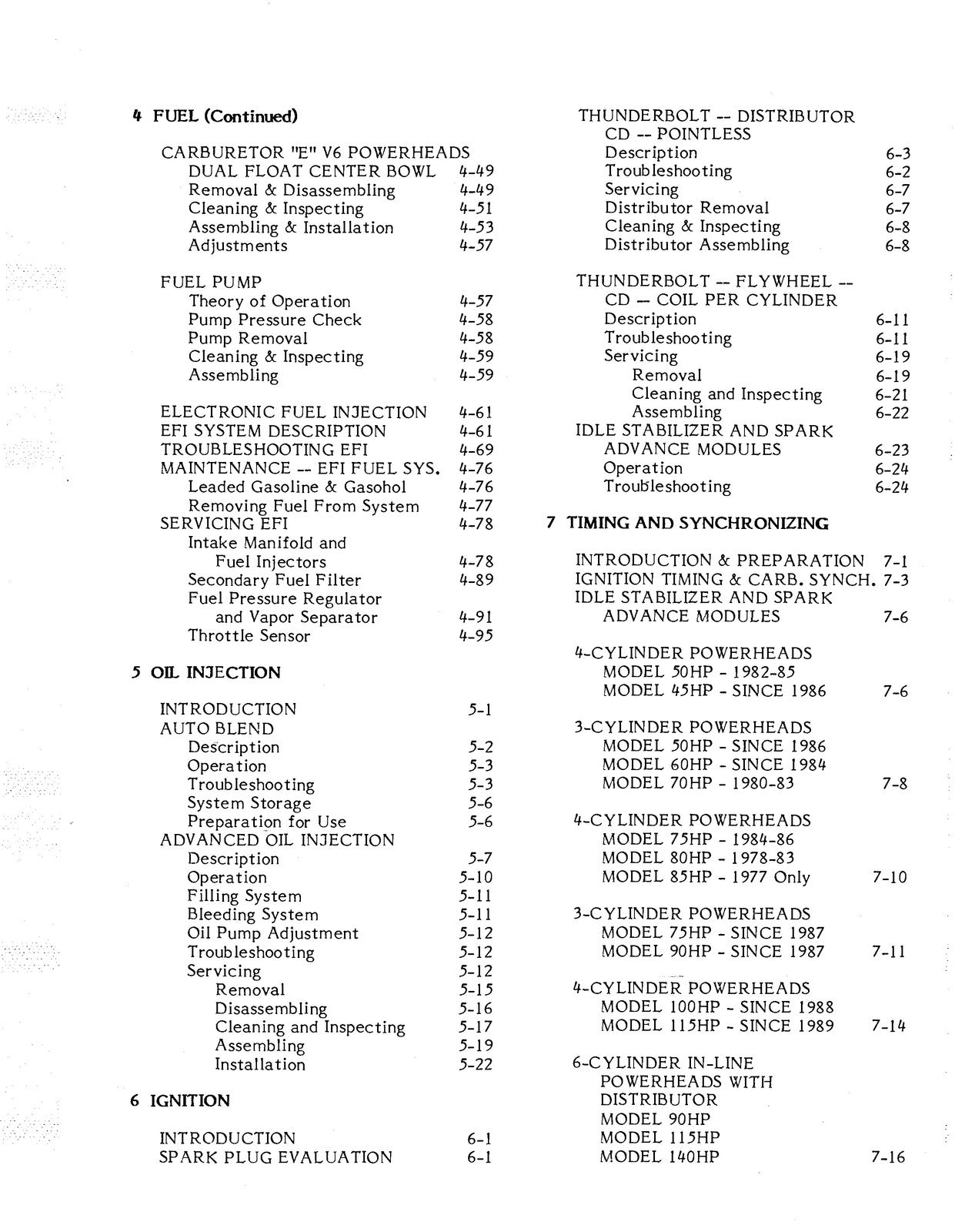 MERCURY 45 50 60 70 75 80 90 115 150 175 200 Service Manual 1977-1989 - BOUND