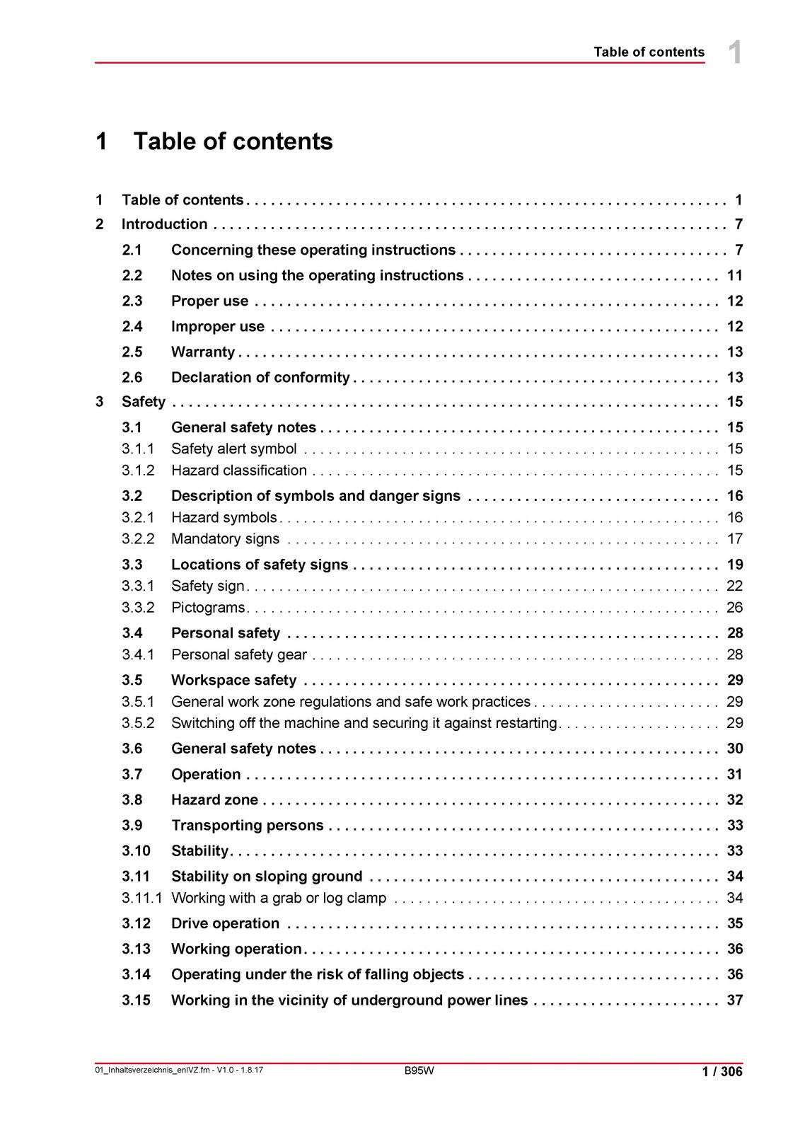 YANMAR B95W Mobile Excavator Operating Instructions Manual 2017 - WIRE BOUND