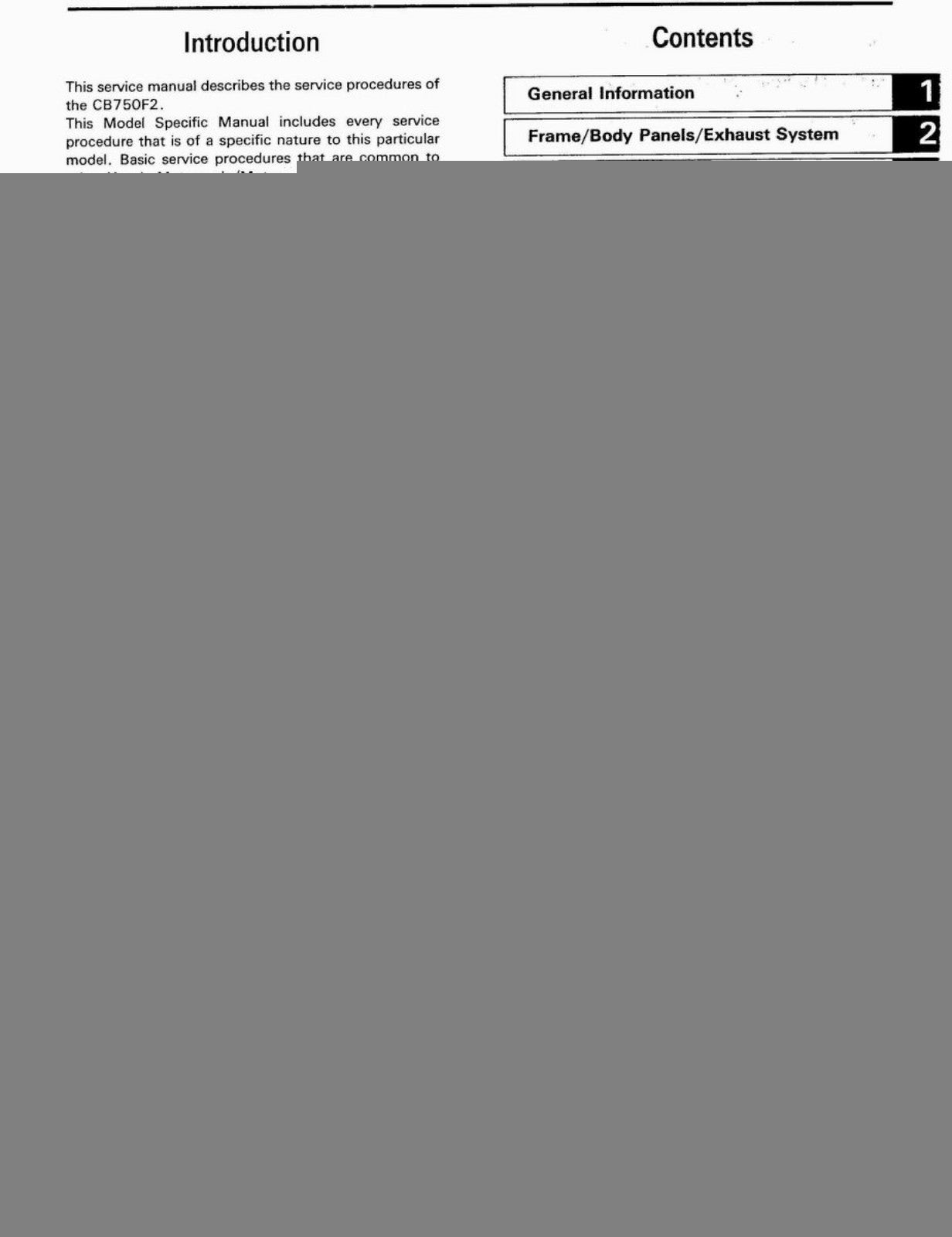 HONDA CB750F2 Motorcycle Service Manual 1992 - STEEL WIRE BOUND - TOUGH COVERS