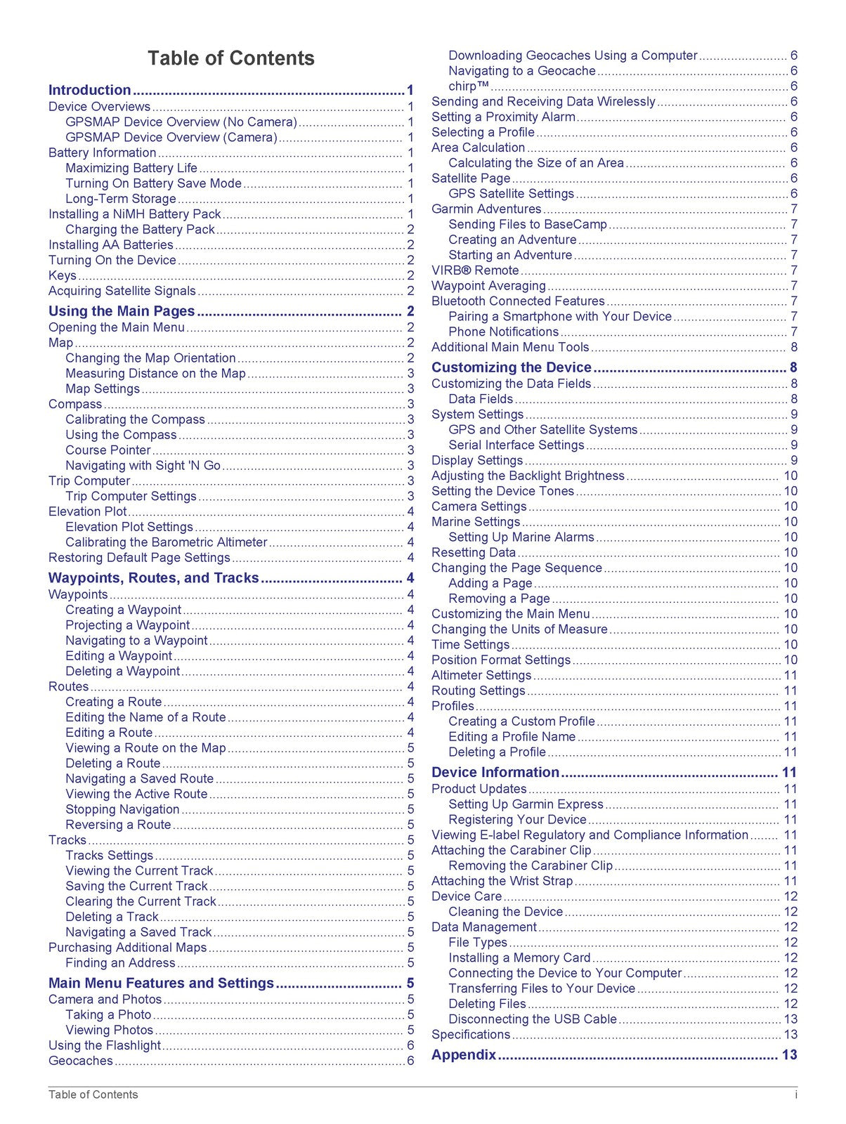 GARMIN GPSMAP 64 Series 64X Series Owners Manual - WIRE BOUND - TOUGH COVERS