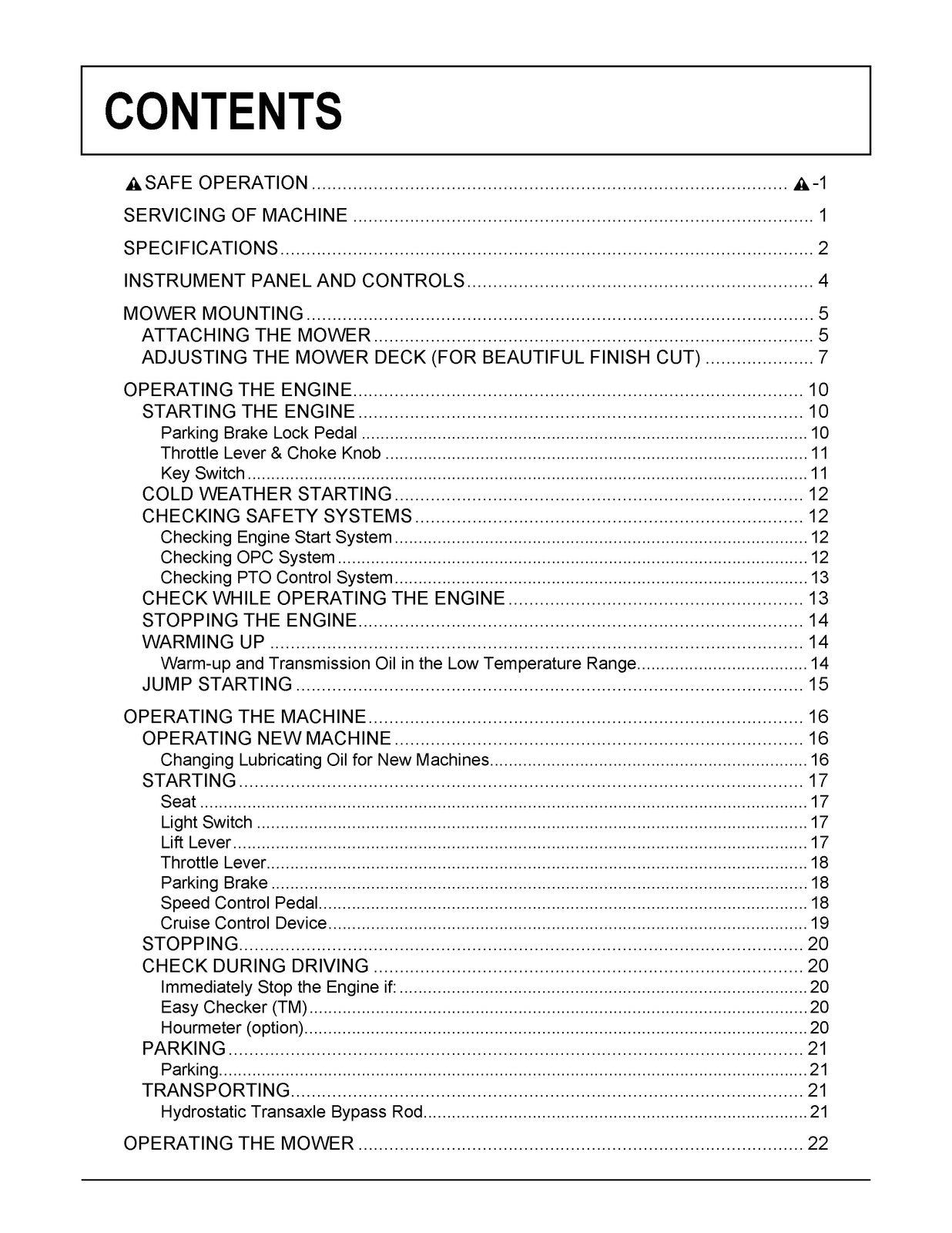 KUBOTA T1880 T2080 T2380 Operators Manual - BOUND - COVERS - XL FOLDOUT PAGES