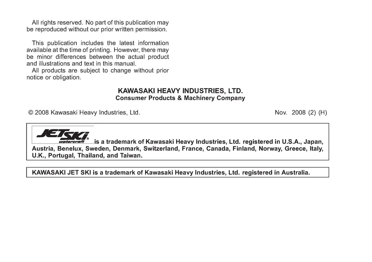 KAWASAKI STX-15F Jet Ski Watercraft Owners Manual 2005 - WIRE BOUND - COVERS