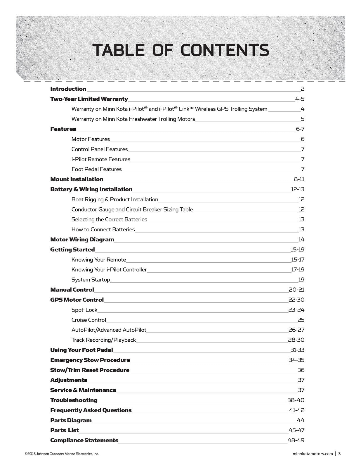 MINN KOTA Ulterra With i-Pilot Bow-Mount Trolling Motor Owners Manual - BOUND