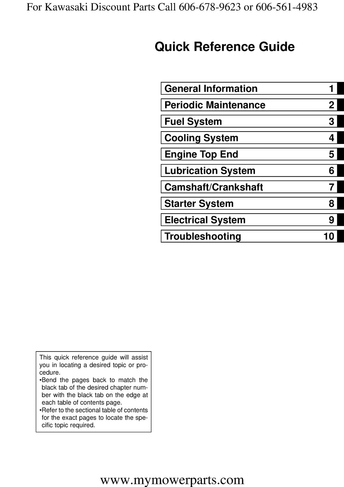 KAWASAKI FX730V FR730V FS730V  More V-Twin Engine Service Manual - WIRE BOUND