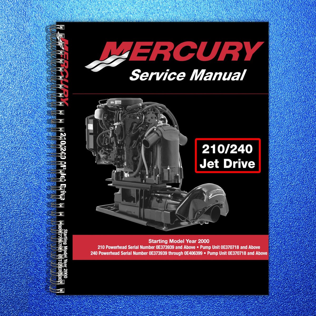 MERCURY 210 240 JET DRIVE 75 90-125 Service Manual BUNDLE - WIRE BOUND - COVERS