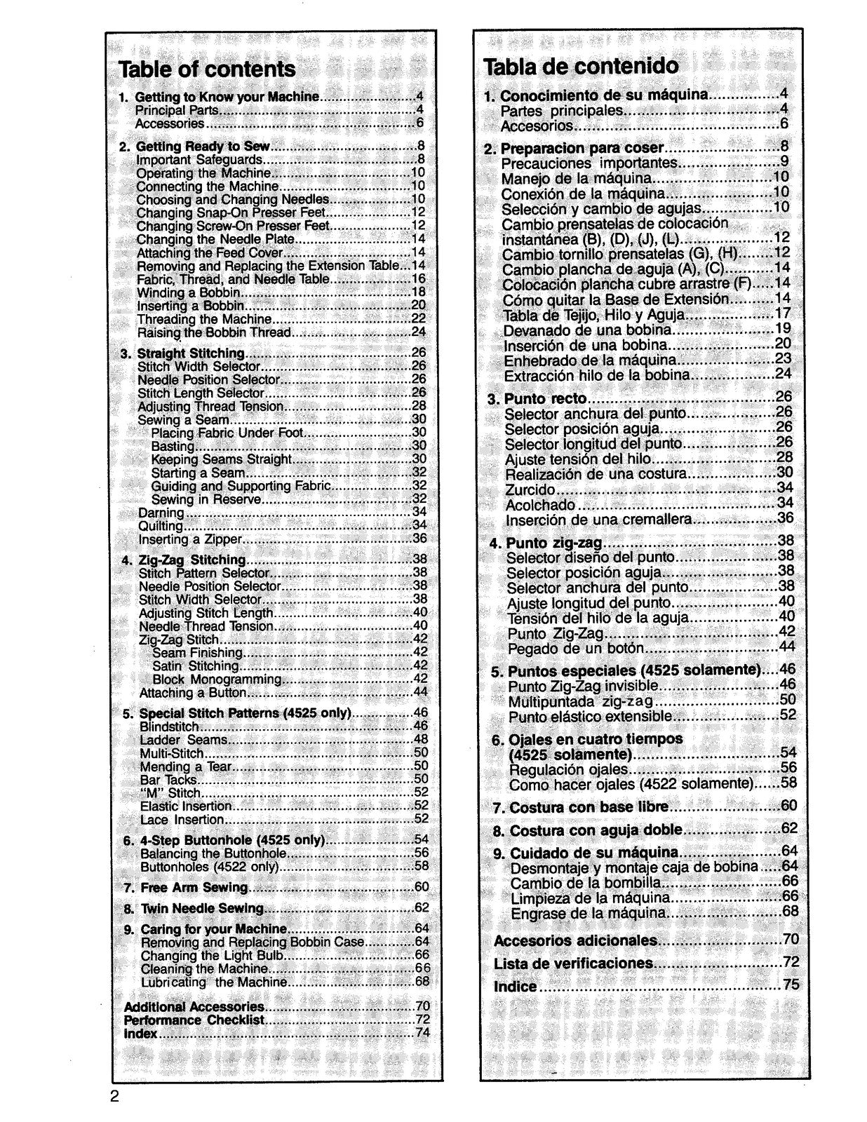 SINGER 4522 4525 6605 6011 6012 6211 6212 7011 Parts Manual - WIRE BOUND