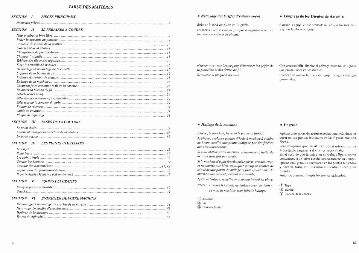 ALFA 1208 1406 1416 1306 Sewing Machine Instruction Book Manual - WIRE BOUND