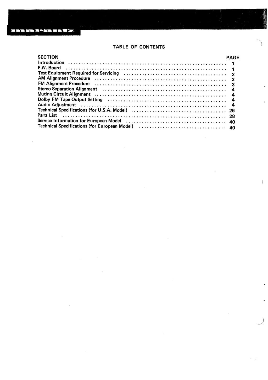 MARANTZ 2250B Stereophonic Receiver Service Manual - BOUND - COVERS - FOLDOUTS