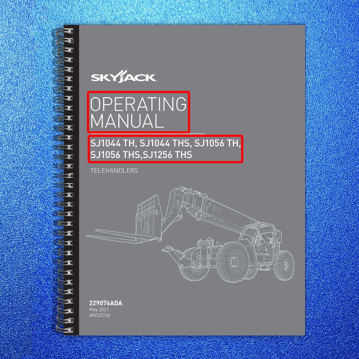 SKYJACK SJ1044 TH SJ1056 TH SJ1256 THS Operators Parts Service Manual BUNDLE