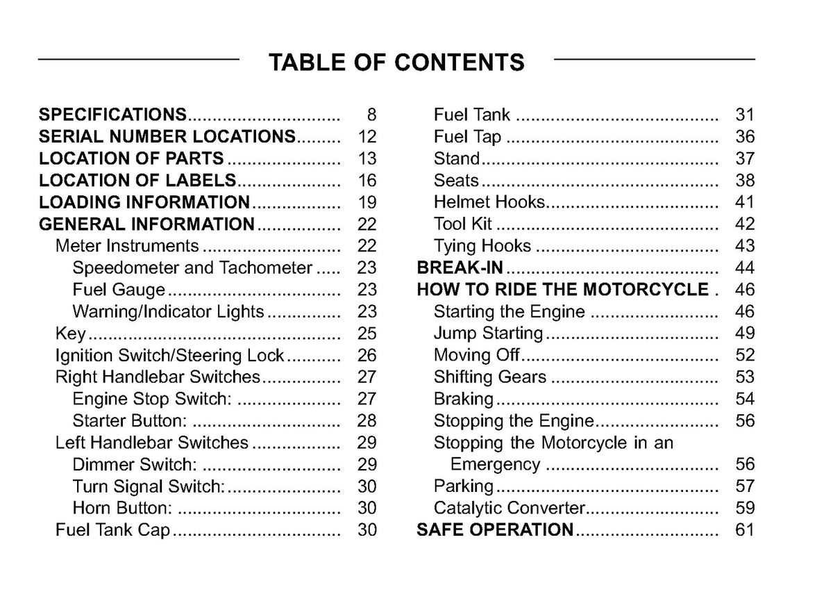 KAWASAKI Ninja 250R Motorcycle Owners Manual 2010 - WIRE BOUND - TOUGH COVERS