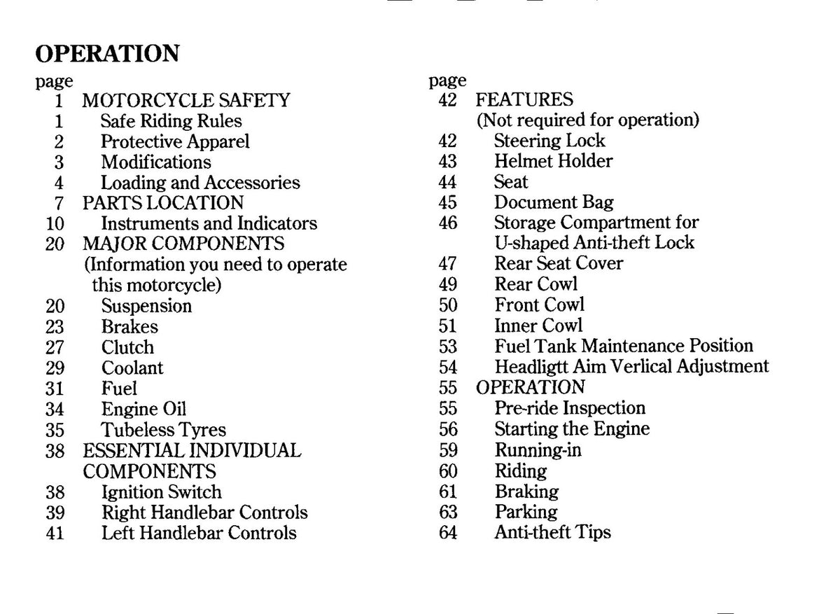 HONDA VFR800FI Owners Manual 1997 - BOUND - COVERS - XL FOLDOUT PAGES