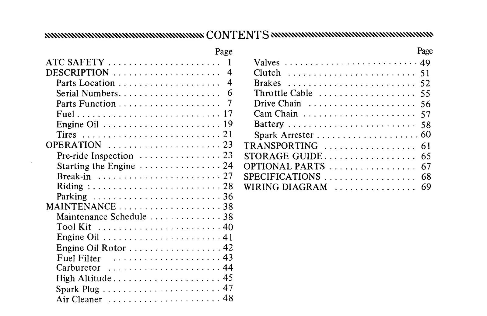 HONDA ATC 200E All-Terrain Cycle Owners Manual 1984 - WIRE BOUND - TOUGH COVERS