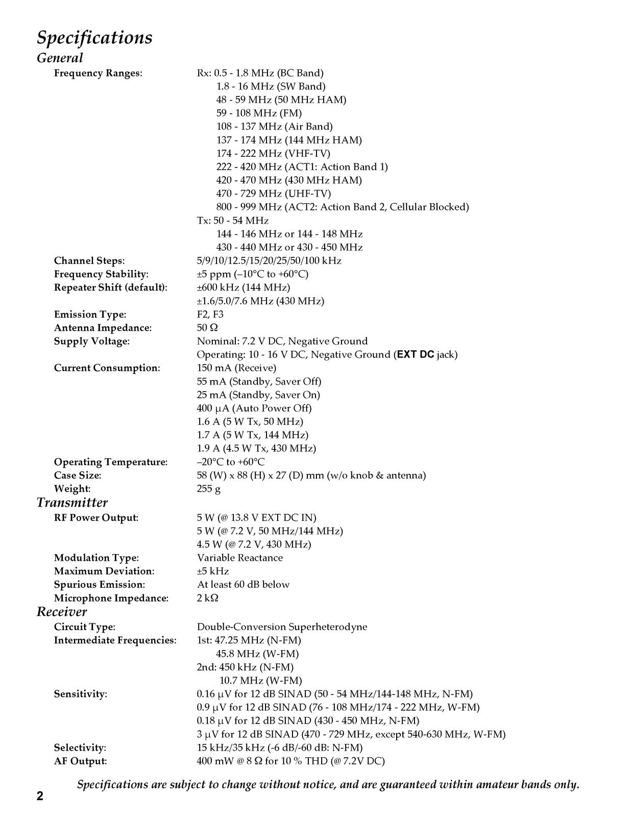 VERTEX STANDARD VX-5R Triple-Band FM Transceiver Service Manual 2003, FOLDOUTS