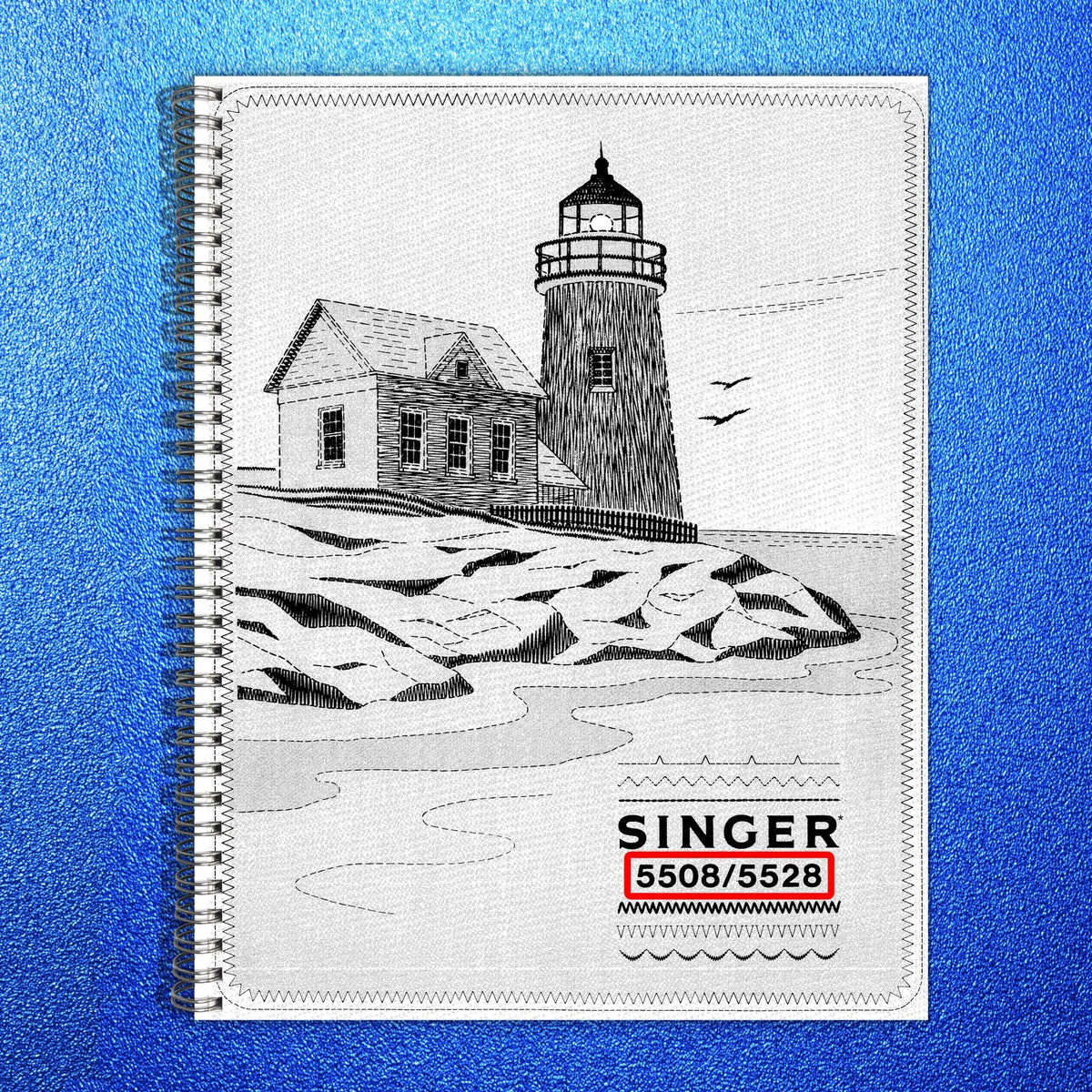 SINGER 5508 5528 6234 Operators Manual BUNDLE - STEEL WIRE BOUND - TOUGH COVERS
