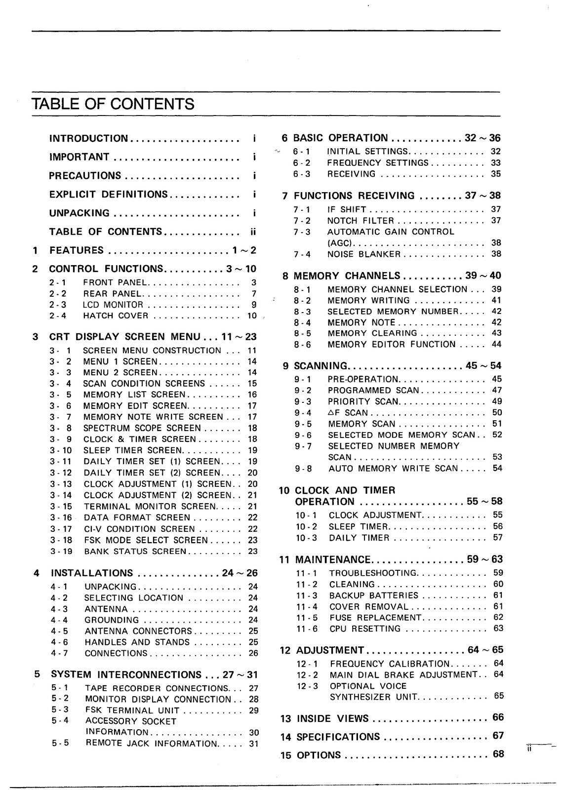 ICOM IC-R9000L Communications Receiver Instruction Manual - WIRE BOUND - COVERS