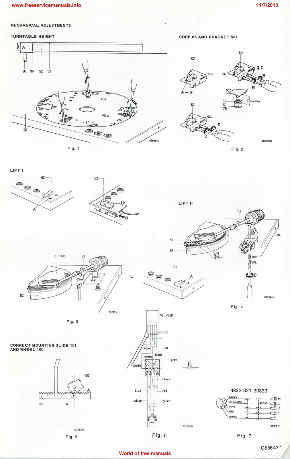 PHILIPS 22GA312 Hi-Fi Record Player Service Manual - WIRE BOUND - TOUGH COVERS