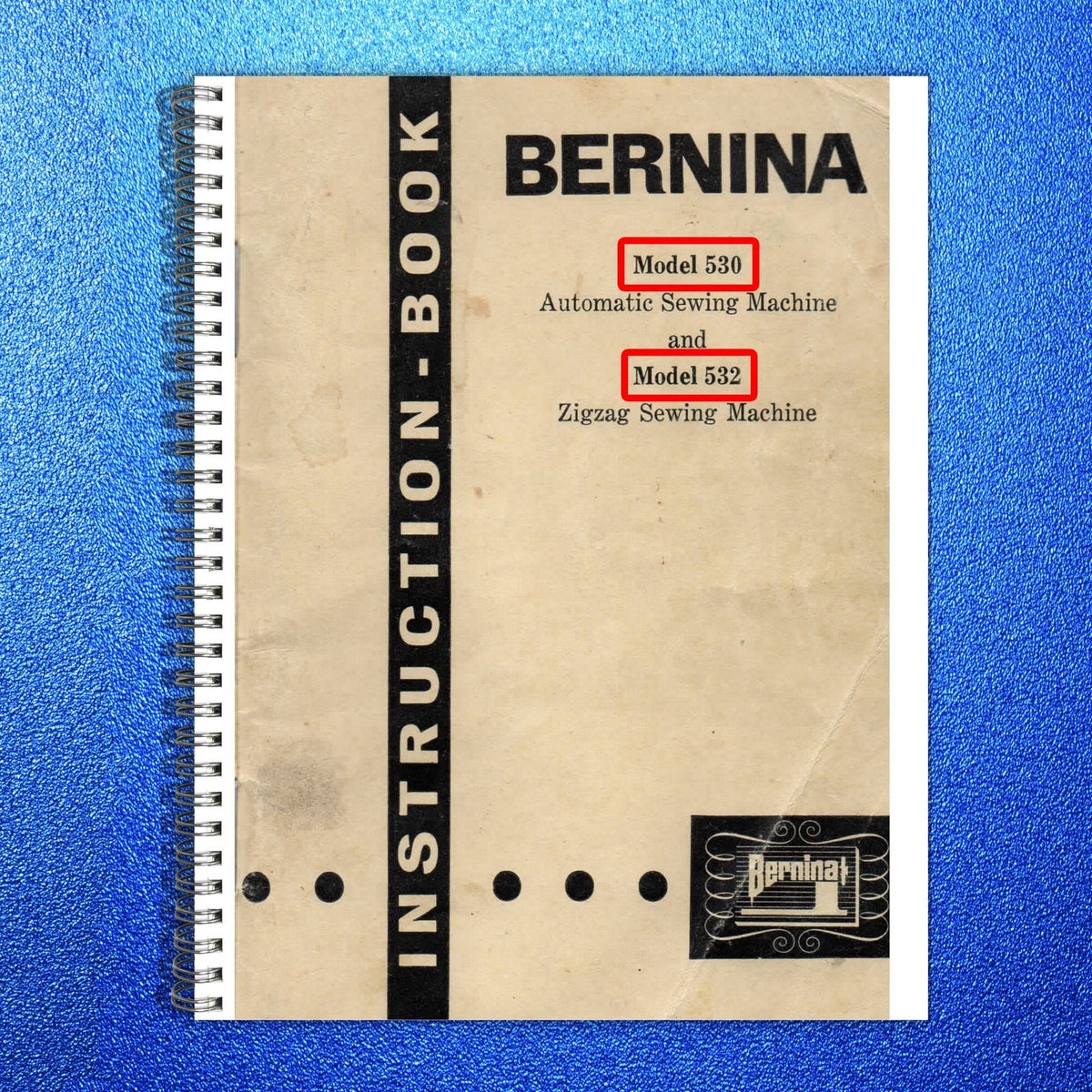 BERNINA 530 532 Record Operators & Parts Manual BUNDLE - WIRE BOUND - COVERS