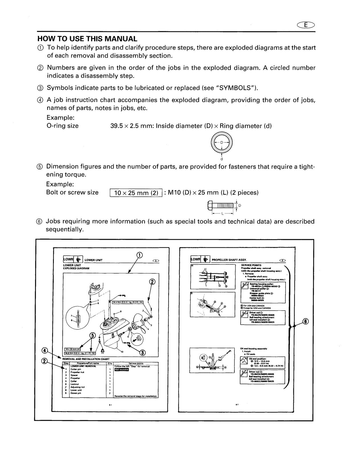 YAMAHA F25X 224 Outboard Service Manual - STEEL WIRE BOUND - PROTECTIVE COVERS