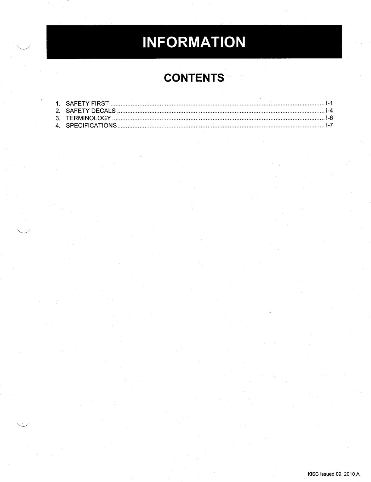 KUBOTA BH77 Backhoe Workshop Manual 2010 - STEEL WIRE BOUND - PROTECTIVE COVERS
