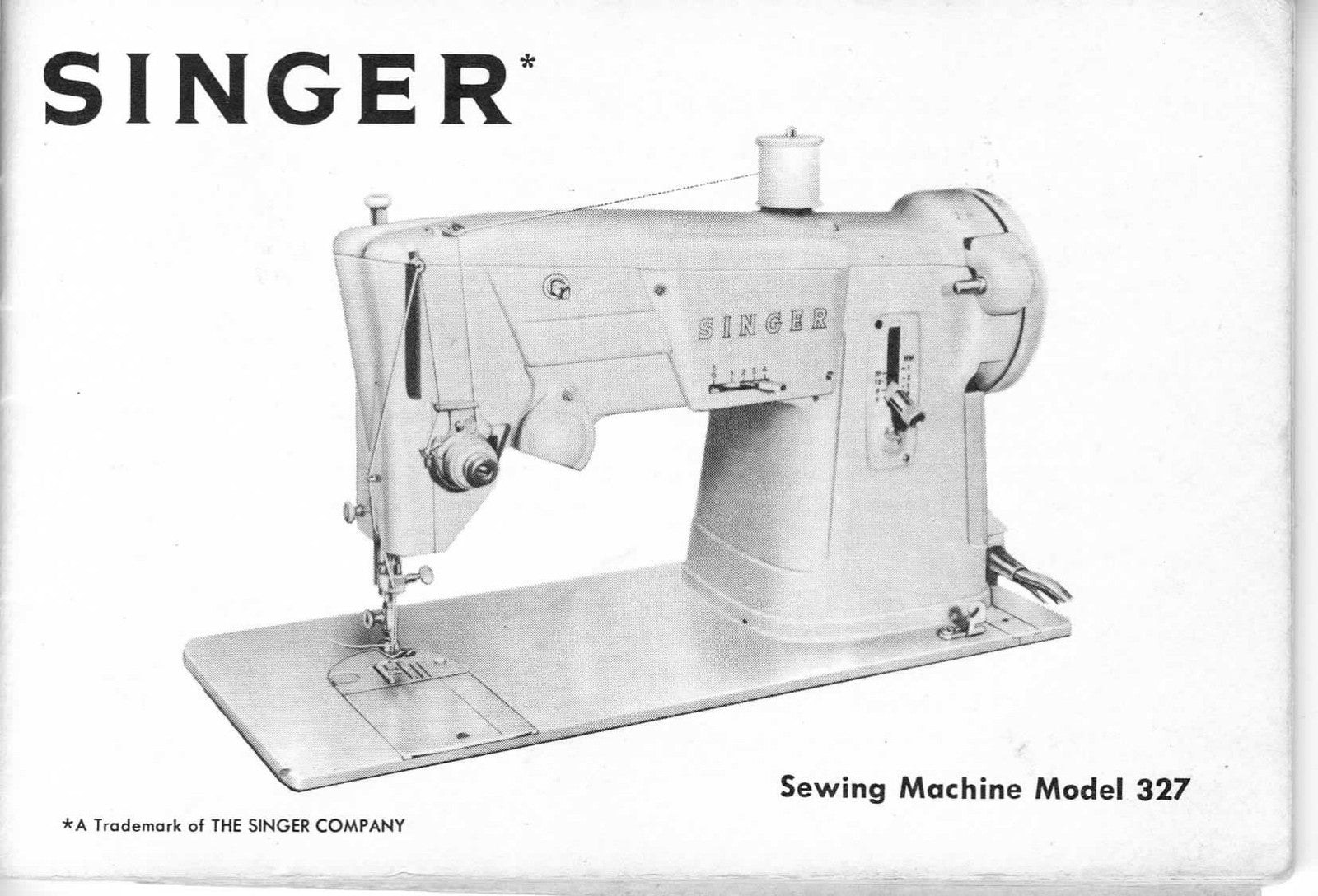 SINGER 327 Sewing Machine Instruction Manual - STEEL WIRE BOUND - TOUGH COVERS