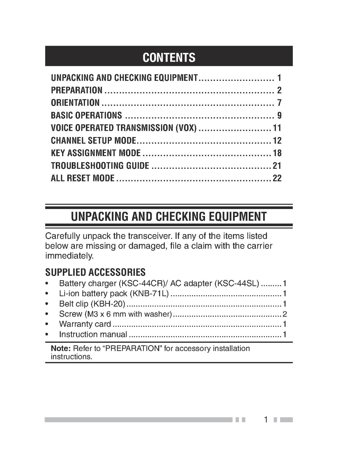 KENWOOD PKT-23 UHF FM Transceiver Instruction Manual - WIRE BOUND - TOUGH COVERS