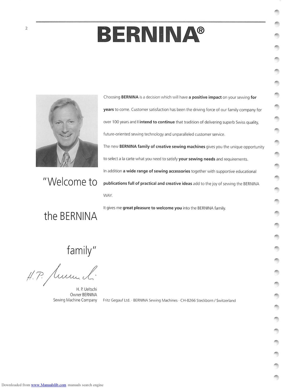 BERNINA Activa 130 131 Patchwork Editon 140 Instruction & Sewing Manual - BOUND