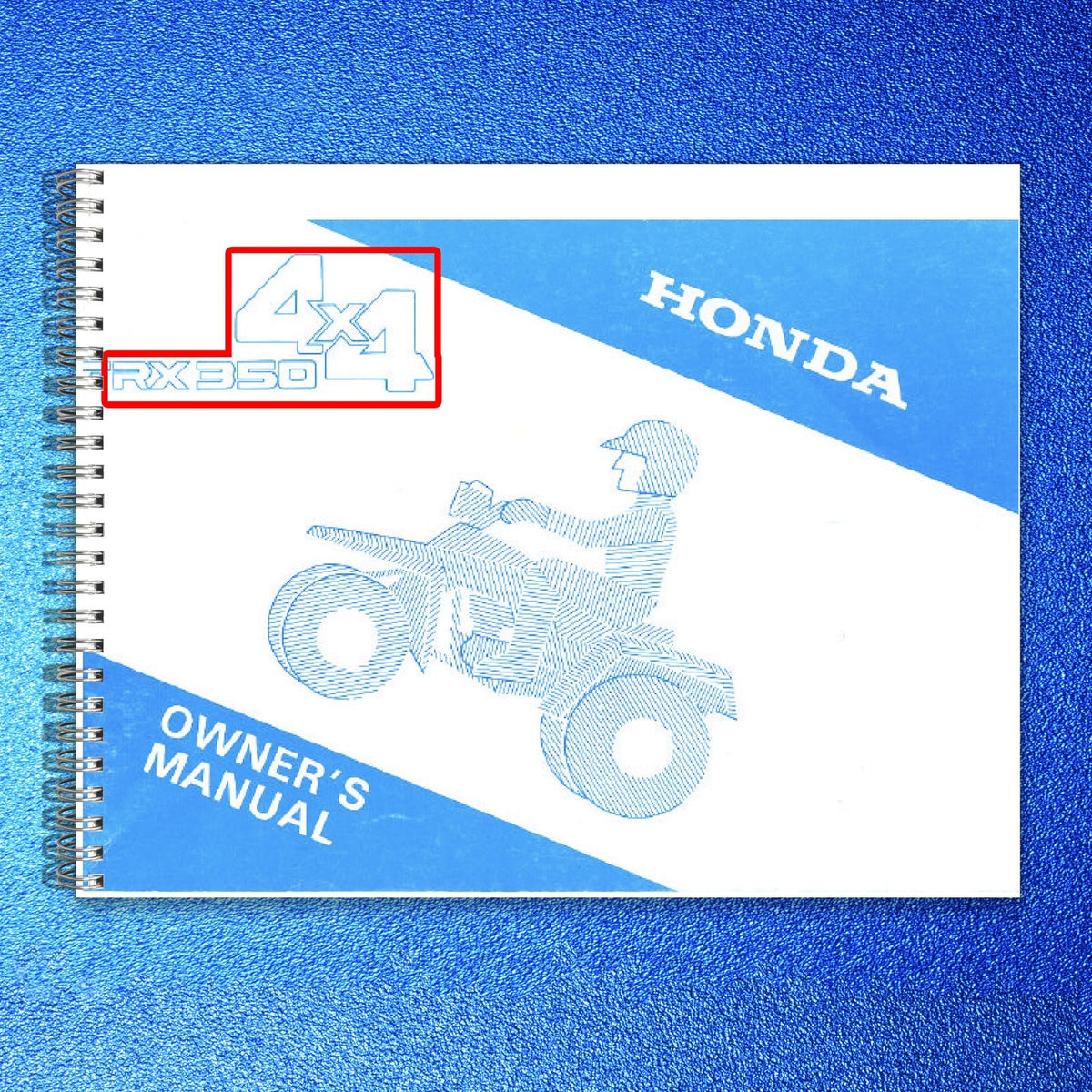 HONDA TRX350 Fourtrax Foreman Operators & Service Manual BUNDLE - WIRE BOUND