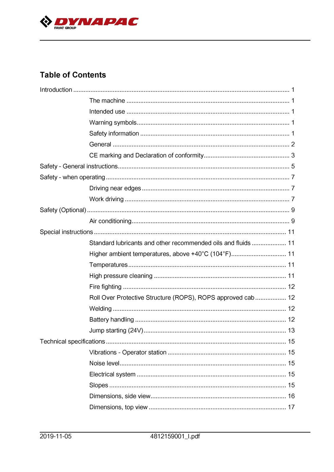 DYNAPAC CA2500 CA2800 CA3500 CA4000 Vibratory Roller Maintenance Manual - BOUND