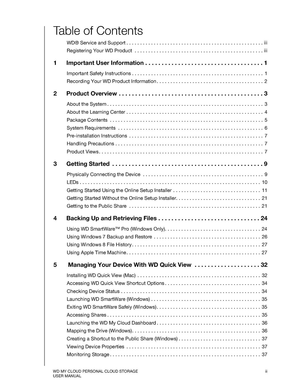 WD My Cloud Personal Cloud Storage User Manual - STEEL WIRE BOUND - TOUGH COVERS