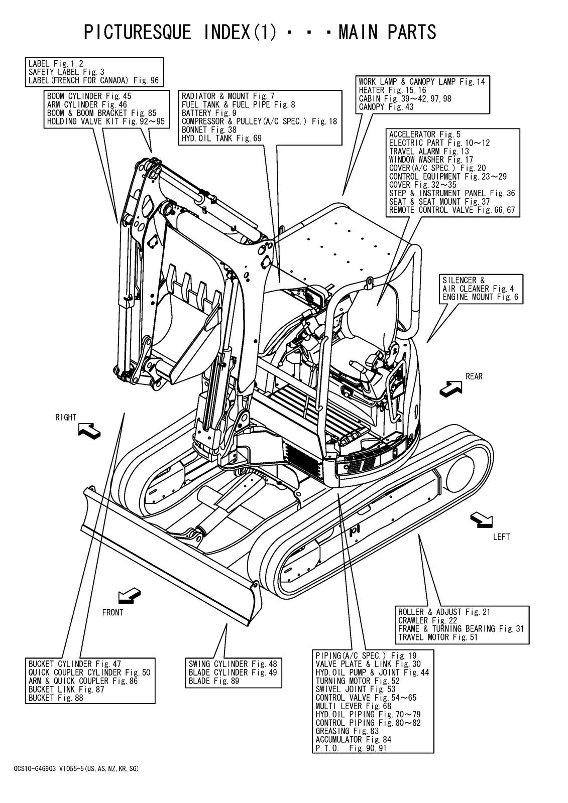 YANMAR ViO55-5 Excavator Parts Catalog Manual 2016 - WIRE BOUND - TOUGH COVERS