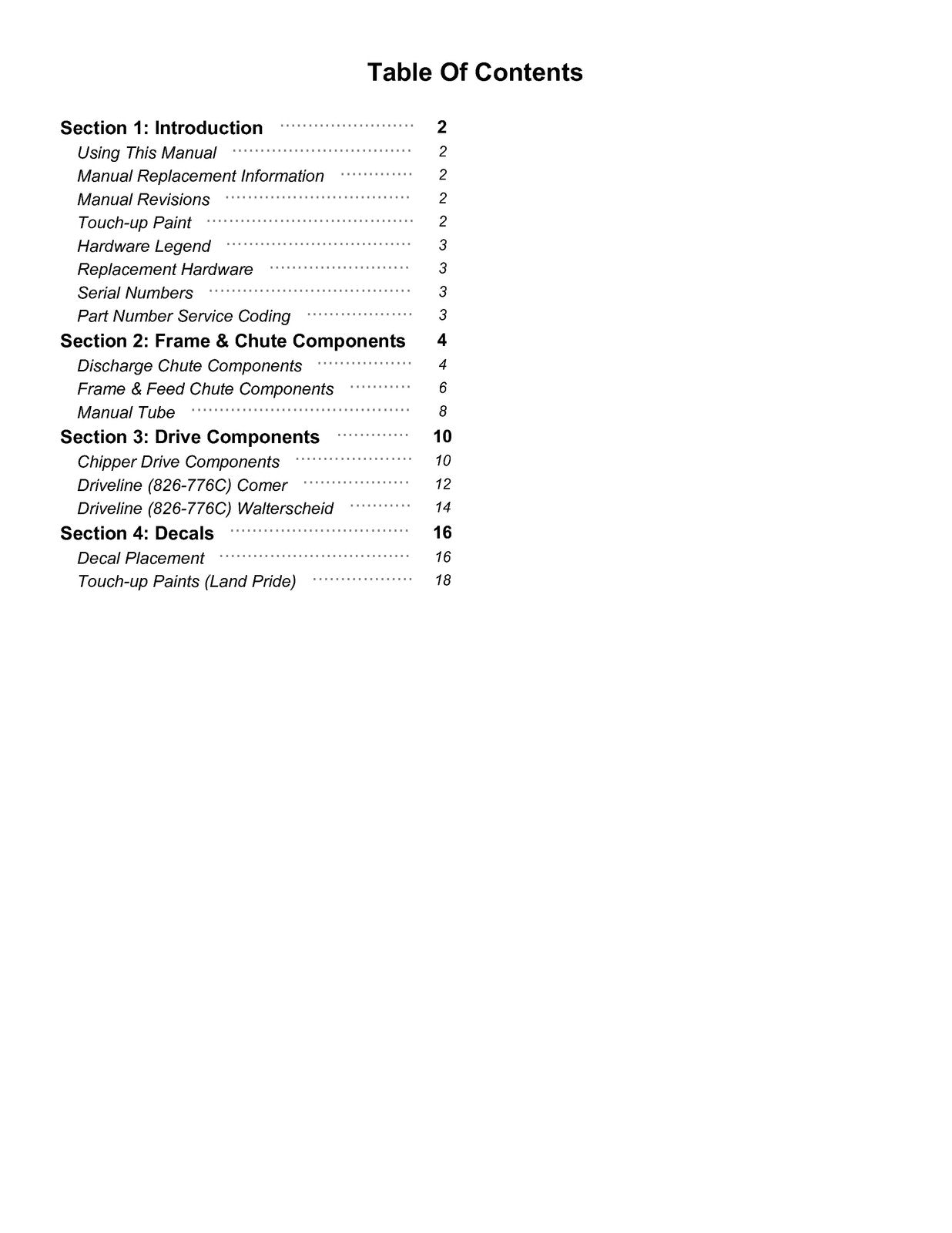 LAND PRIDE WC1504 Wood Chippers Parts Manual 2026 - WIRE BOUND - TOUGH COVERS