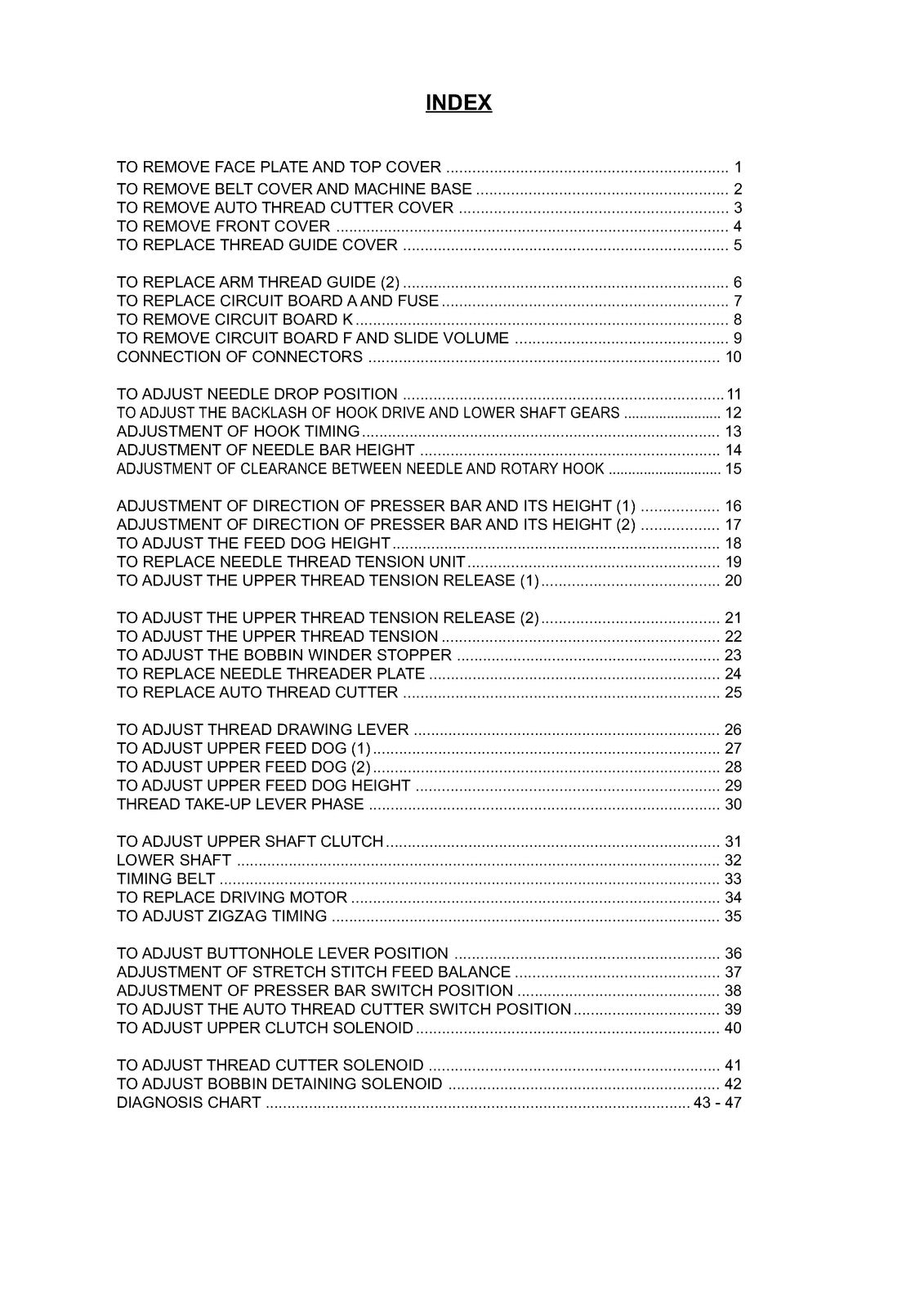 JANOME MC6600 Sewing Machine Service Manual 2005 - WIRE BOUND - TOUGH COVERS