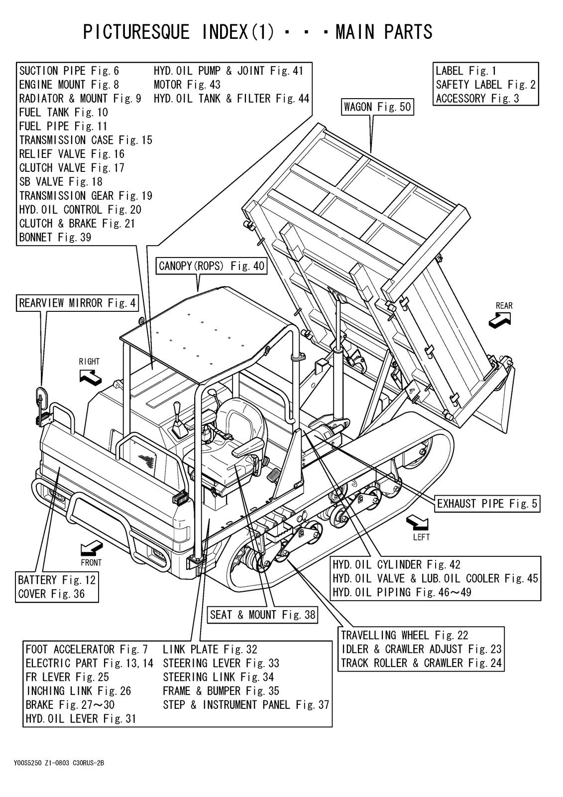 YANMAR C30RUS-2B Crawler Carrier Parts Catalog Manual 2012 - WIRE BOUND - COVERS