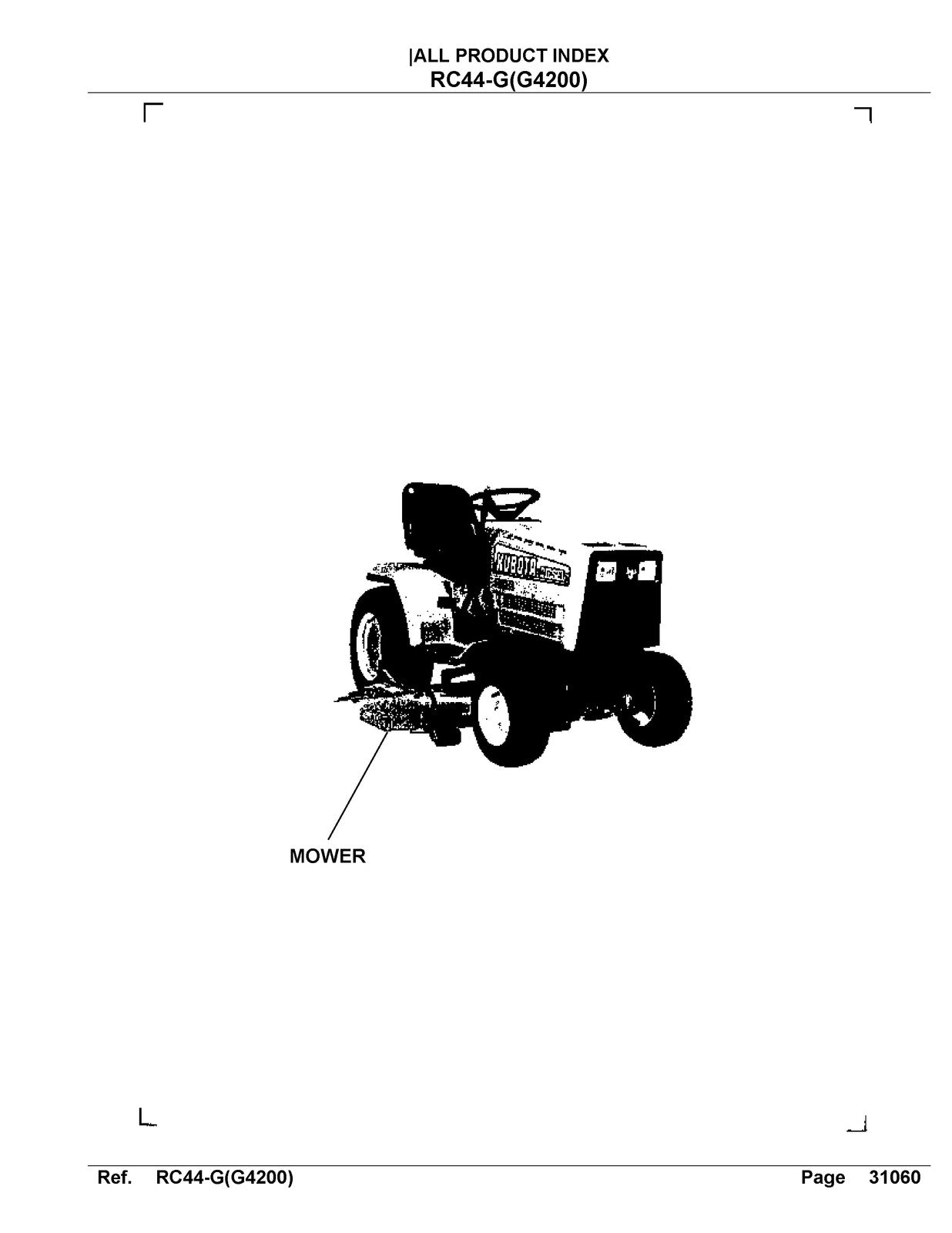 KUBOTA RC44-G Parts Manual - STEEL WIRE BOUND - PROTECTIVE COVERS
