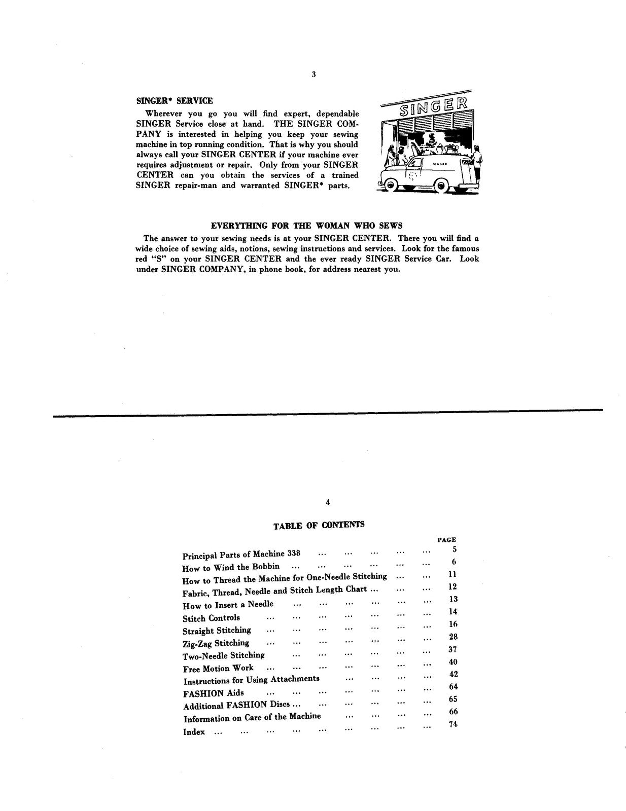 SINGER 338 Sewing Machine Instruction Manual - STEEL WIRE BOUND - TOUGH COVERS