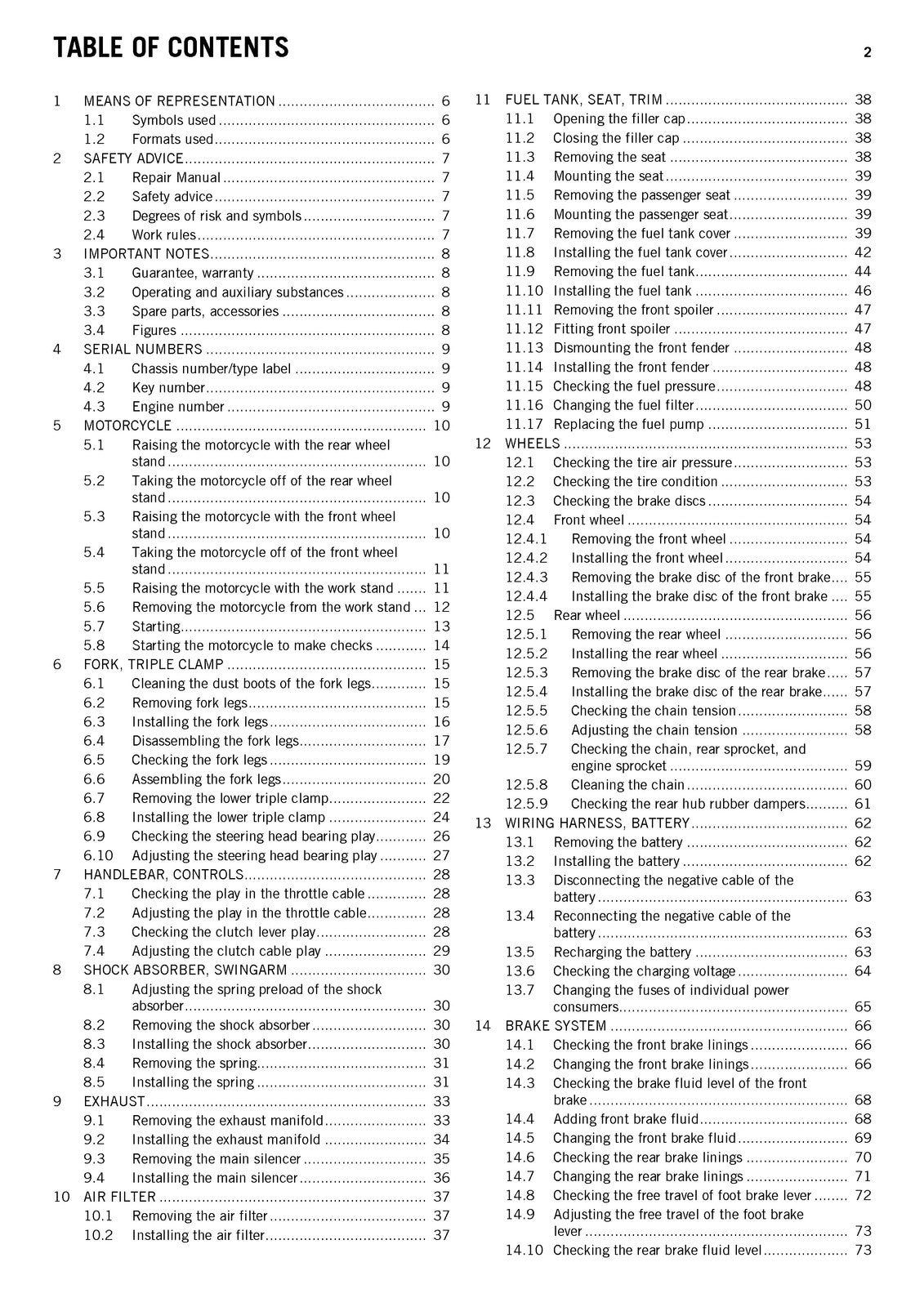 KTM 125 Duke 200 Duke Repair Manual 2012-2013 - STEEL WIRE BOUND - TOUGH COVERS