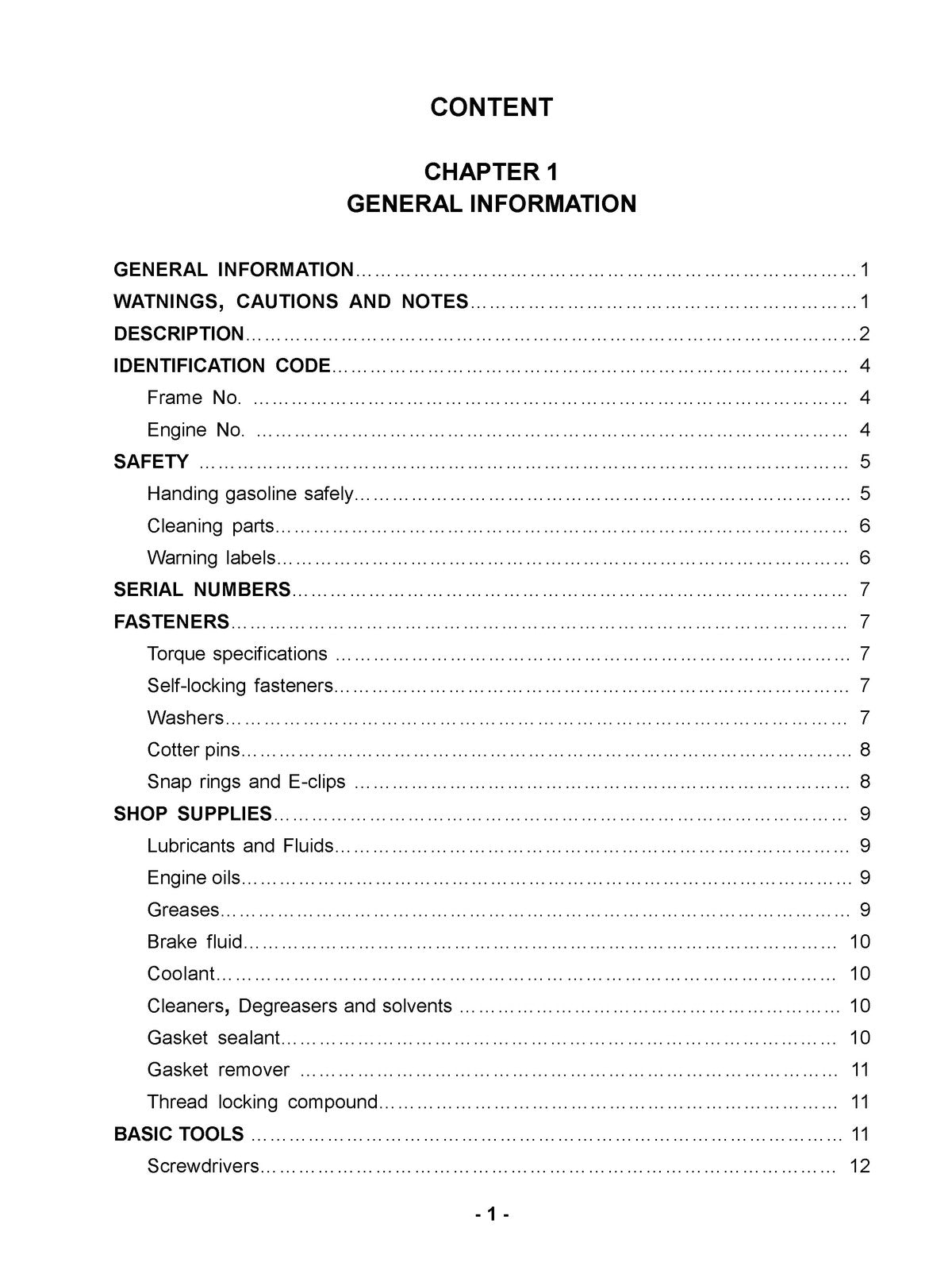 HISUN HS1000 UTV Service Manual - BOUND - COVERS - XL FOLDOUT PAGES