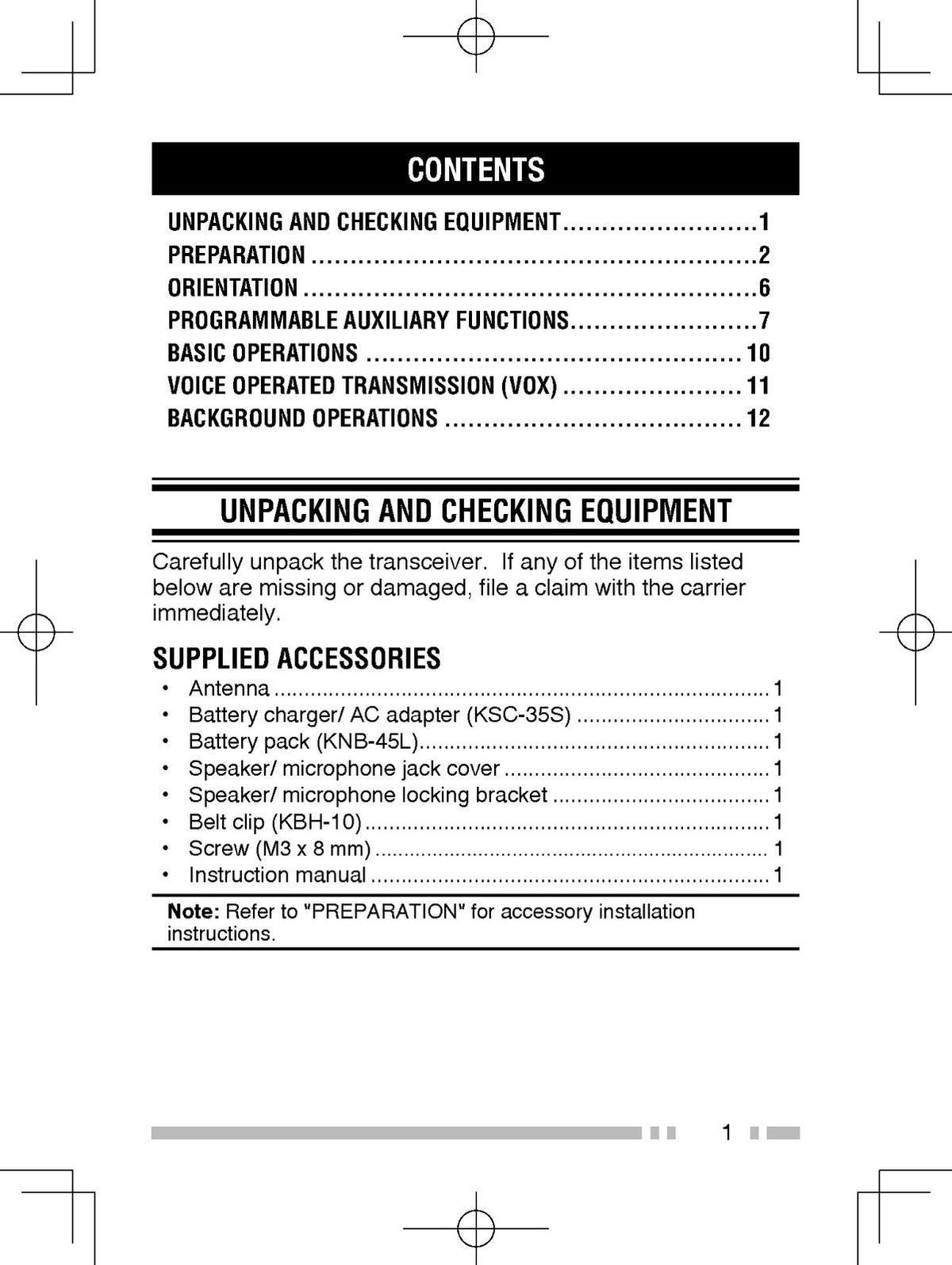KENWOOD TK-2402 TK-2402V TK-3402 TK-3402U FM Transceiver Instruction Manual