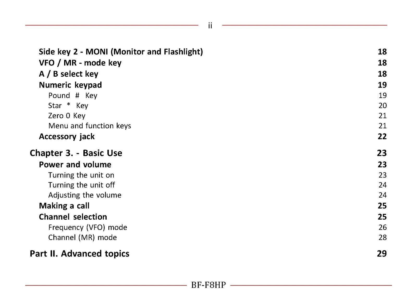 BAOFENG BF-F8HP Radio User Manual 2014 - BOUND - COVERS - XL FOLDOUT PAGES