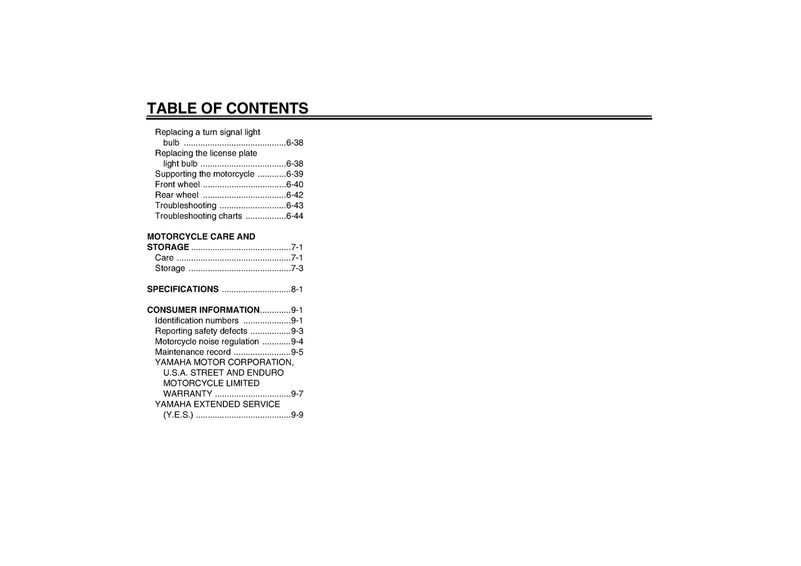 YAMAHA YZF-R6TC Motorcycle Owners Manual 2004 - WIRE BOUND - TOUGH COVERS